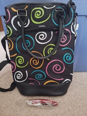 Tirrinia Brand Colorful Spiral Pattern Wine Cooler Bag